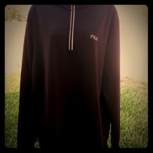 NWOT Fila 1/4 Zip Men's XL Black Track Jacket
